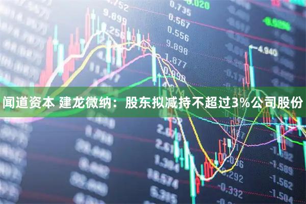 闻道资本 建龙微纳：股东拟减持不超过3%公司股份