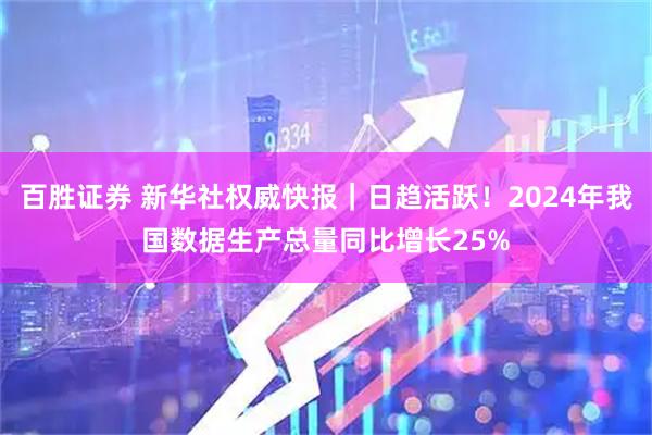 百胜证券 新华社权威快报｜日趋活跃！2024年我国数据生产总量同比增长25%