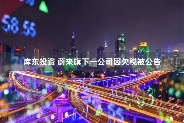 库东投资 蔚来旗下一公司因欠税被公告